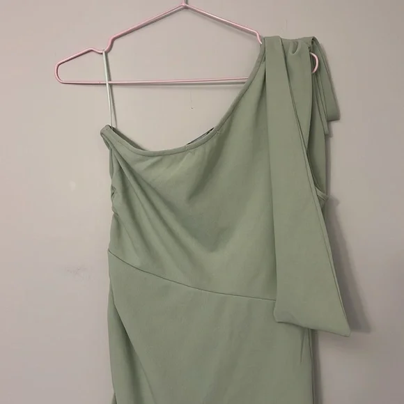 PRETTYGARDEN Women's One Shoulder Long Formal Ruched Bodycon Slit Maxi Dress - Picture 10 of 10